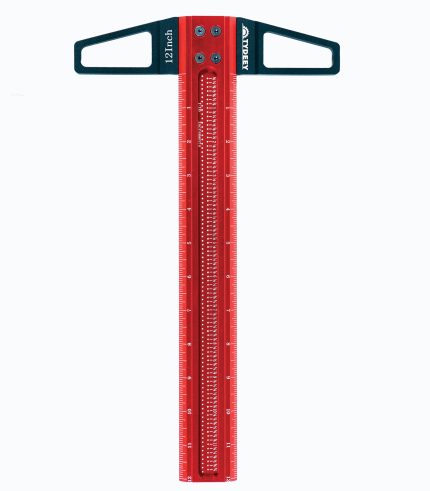 TYDEEY 12 in T Square Ruler T-Shaped Woodworking Scriber Measuring Tool , Aluminum Alloy Layout and Measuring Tools