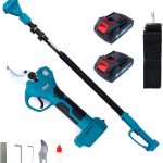Tydeey Cordless Electric Pole Pruning Shears 1.6" Pruner 15.2 ft Max Reach, Battery Power Long Handle Tree Trimmer, Brushless Motor