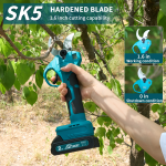 cordless pruning shears 1.6 in cutting capacity and sk5 blade